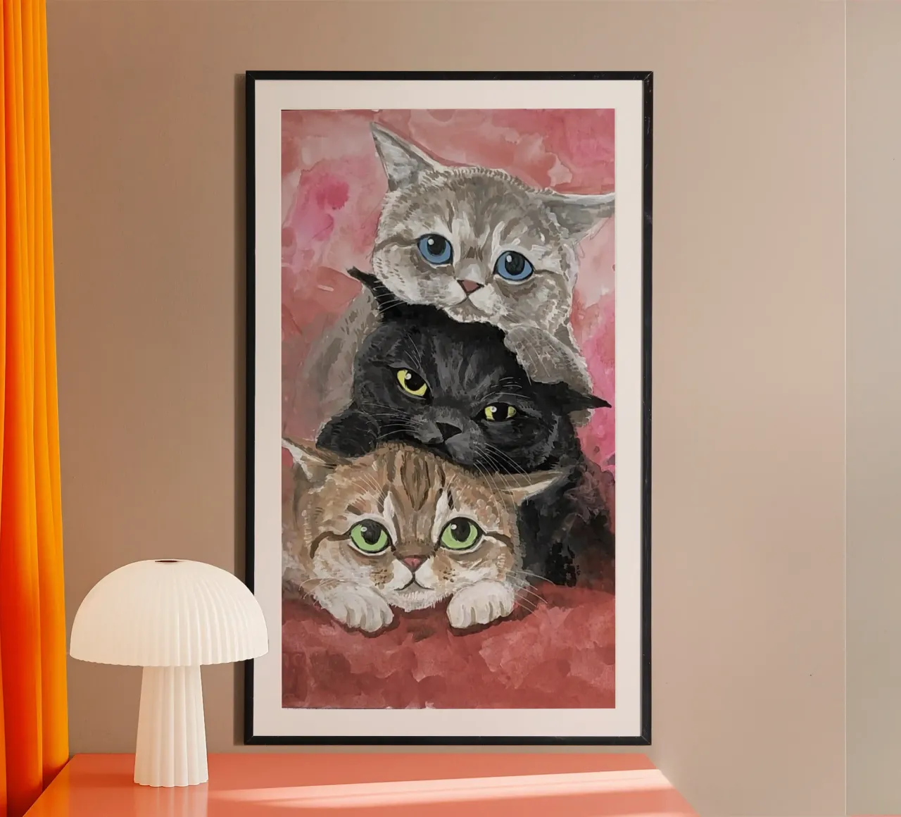 three kitty poster da kichin