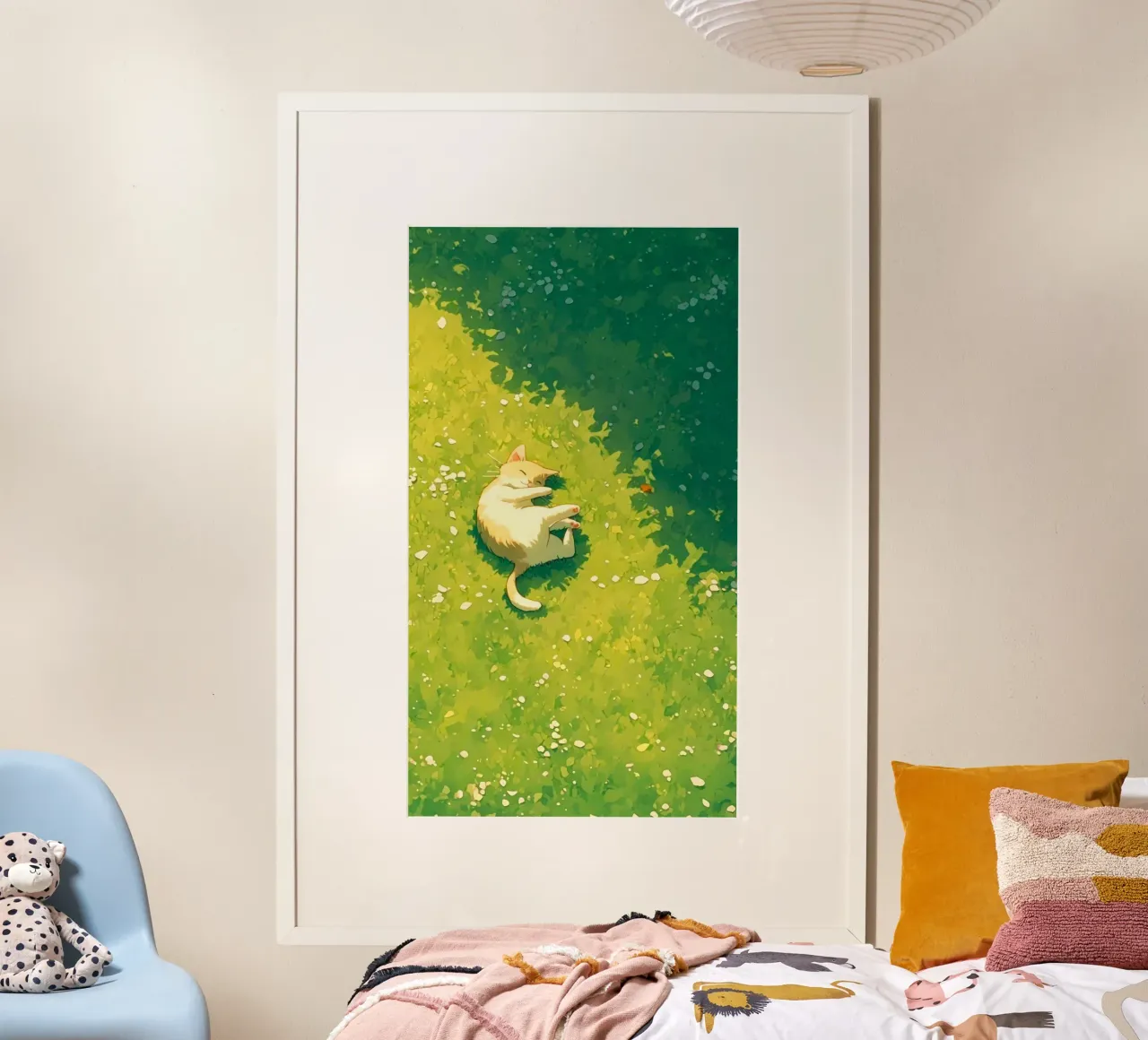 chill kitty with sunshine poster da kichin