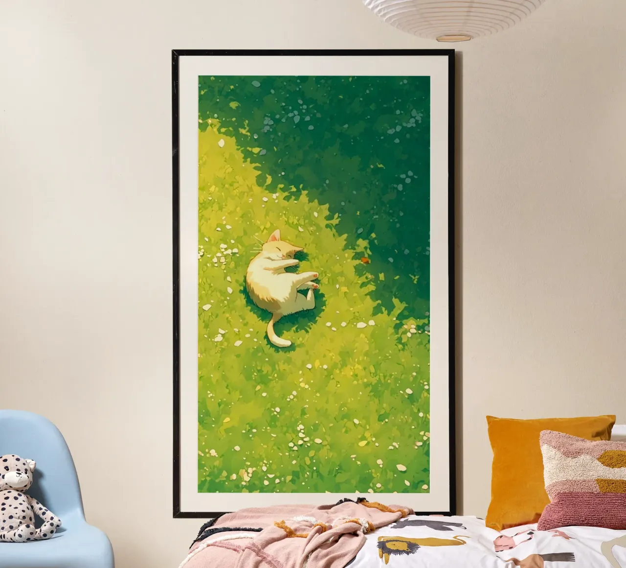 chill kitty with sunshine poster da kichin