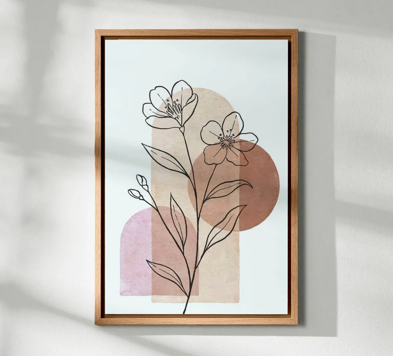 shape shadow tree line tela con Cornice a cassetta da carsa