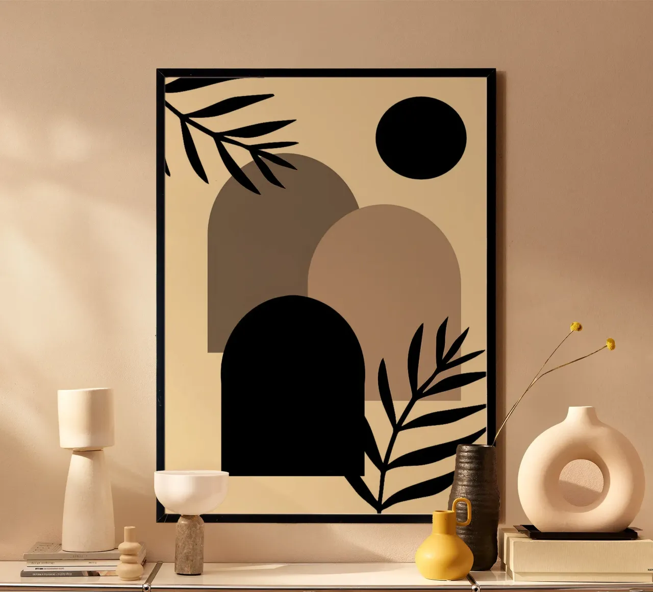 window shape circle poster con telaio in plastica da kichin