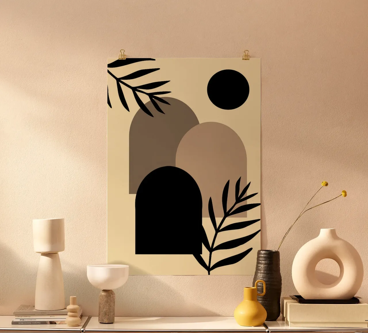 window shape circle poster con telaio in plastica da kichin