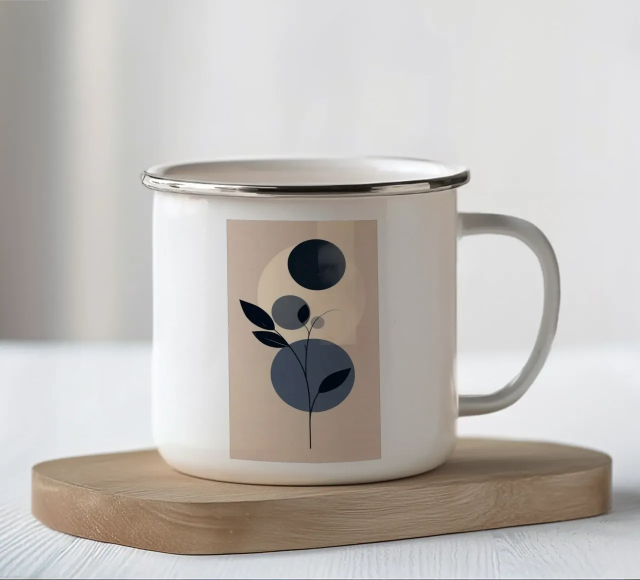 circle shape tree tazza in smalto da kichin