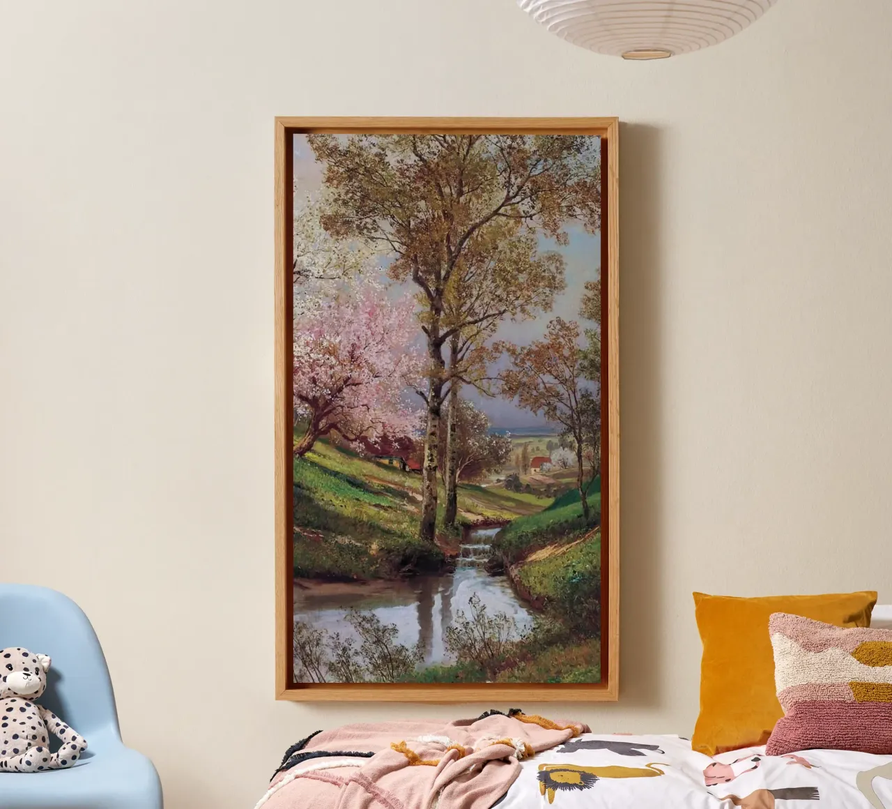 curve lake mountain canvas met Baklijst van carsa