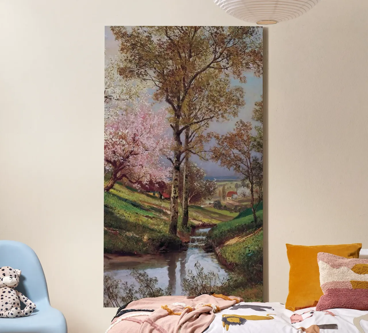 curve lake mountain canvas met Baklijst van carsa