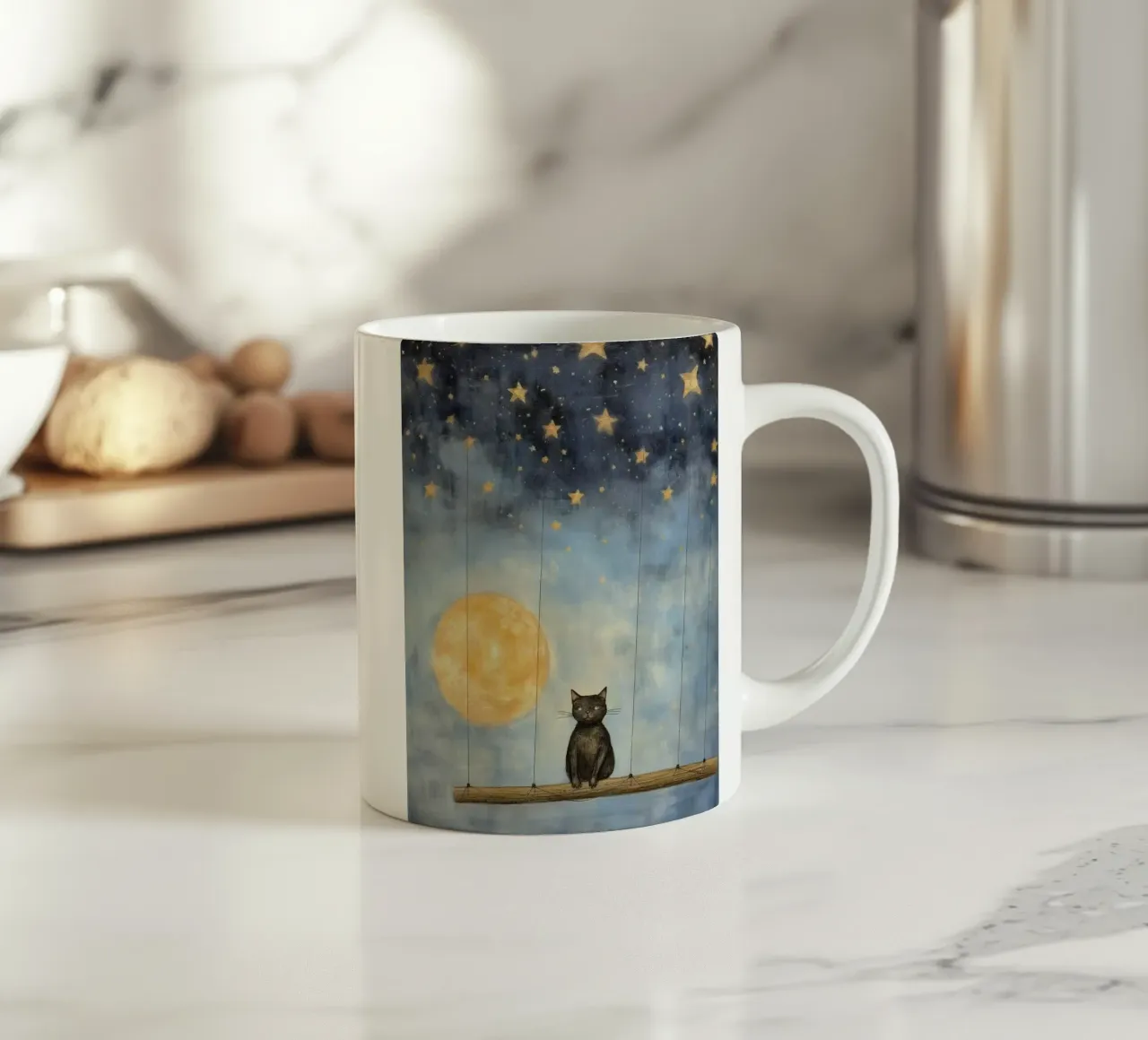 chill cat in ferris tazza in ceramica da carsa