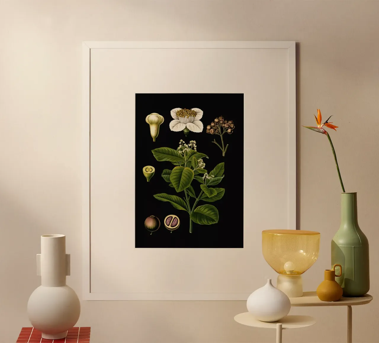 Vintage Bollmann 3 Nelkenpfeffer poster con telaio in legno da Vintage Print Collection