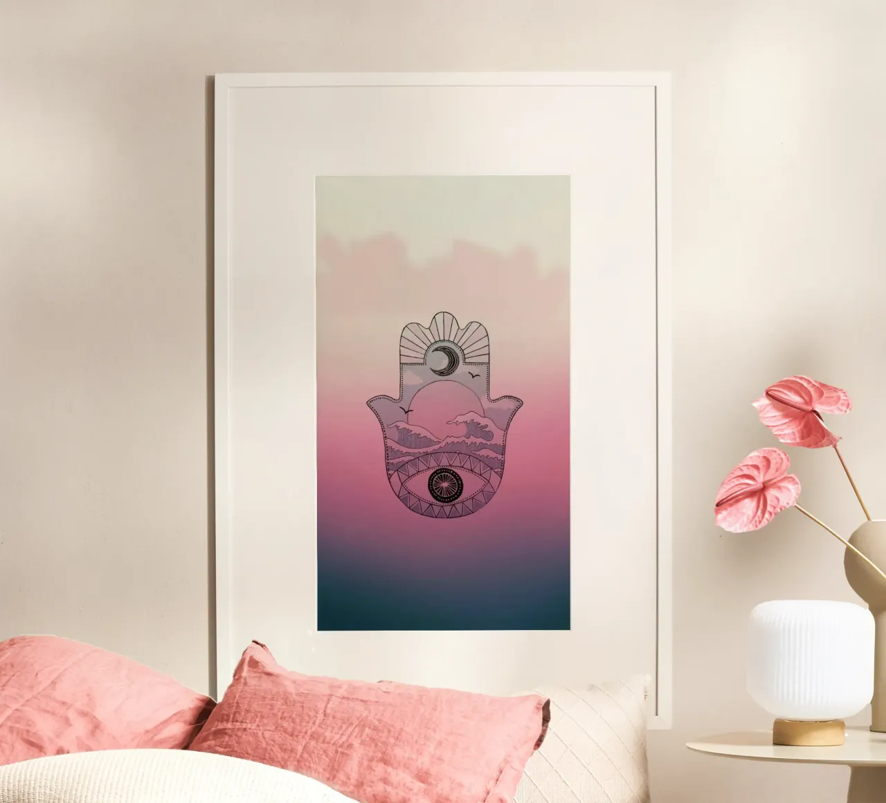 homie gradient poster con telaio in plastica da kichin