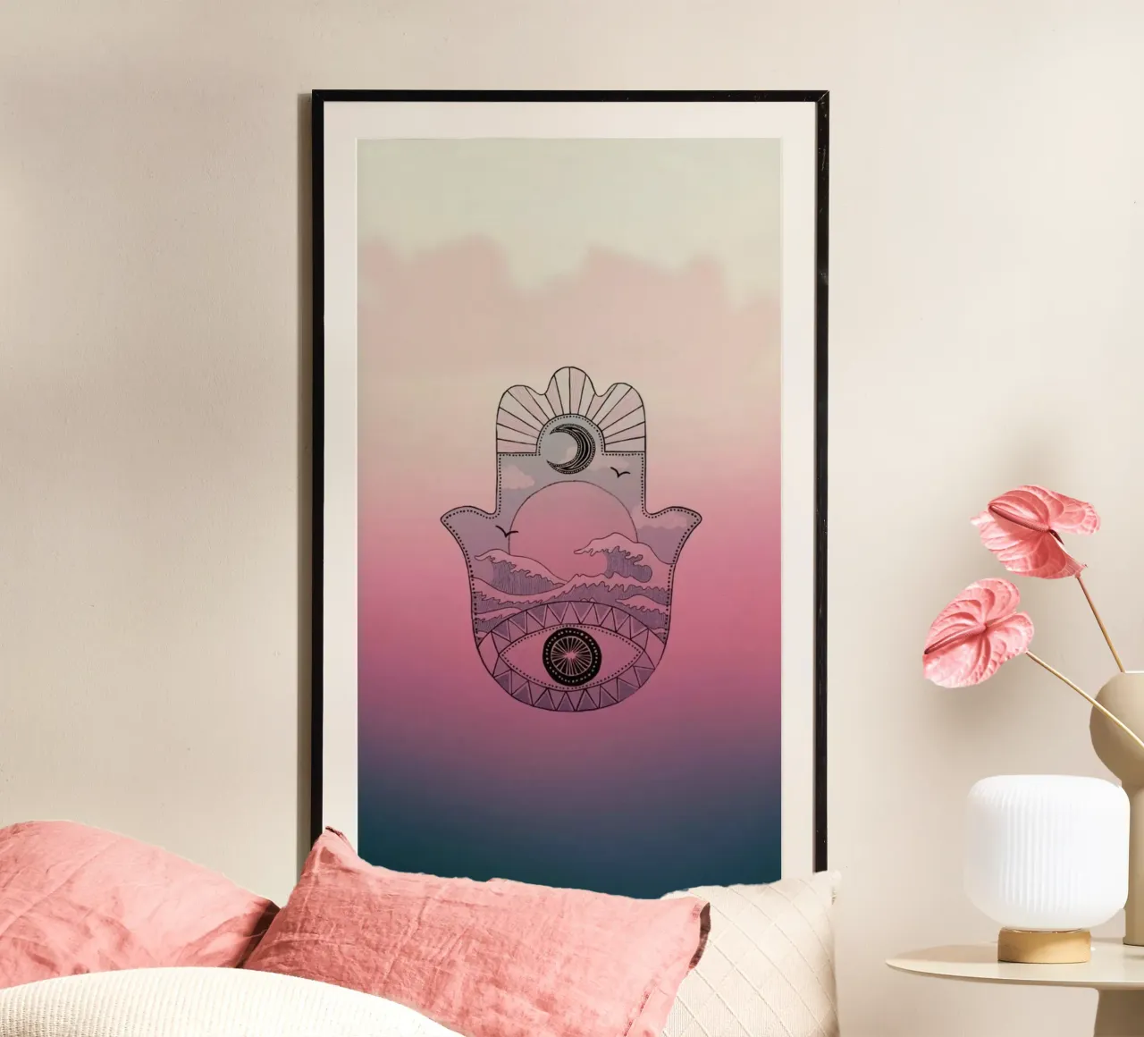 homie gradient poster con telaio in plastica da kichin