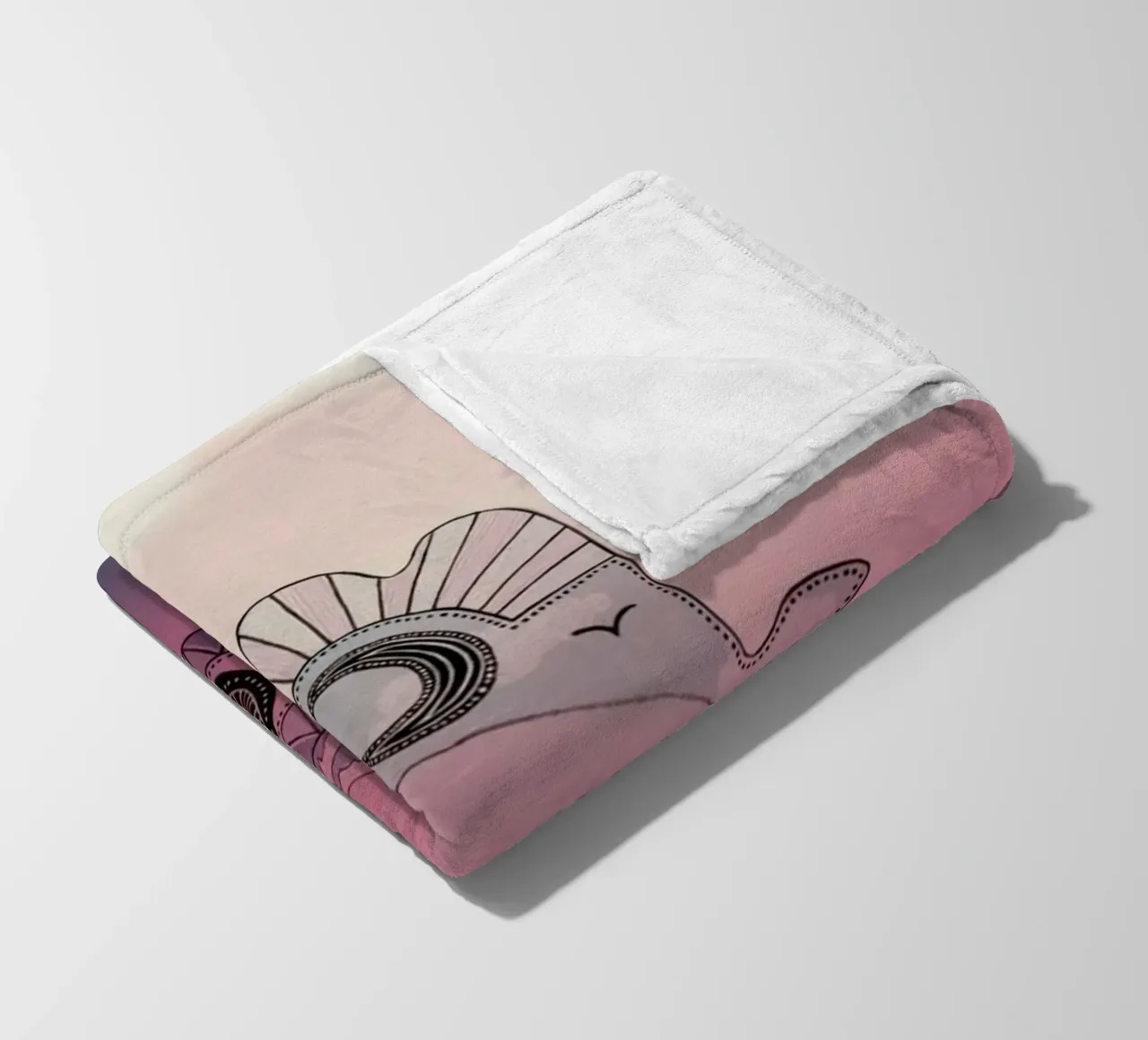 homie gradient coperta in pile da kichin