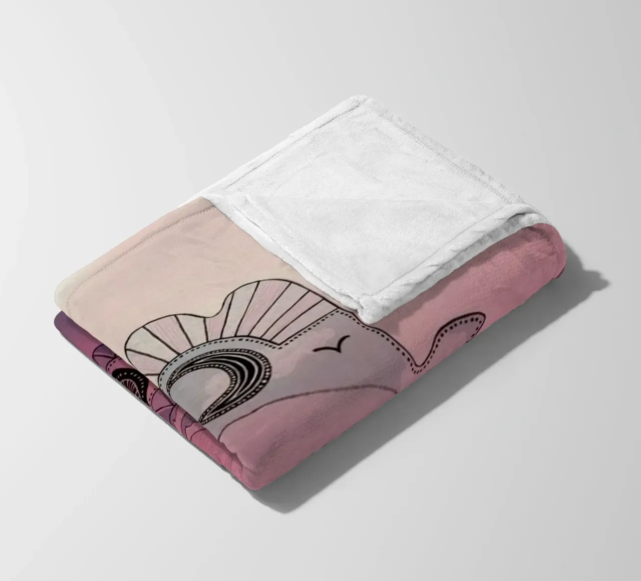 homie gradient coperta in pile da kichin