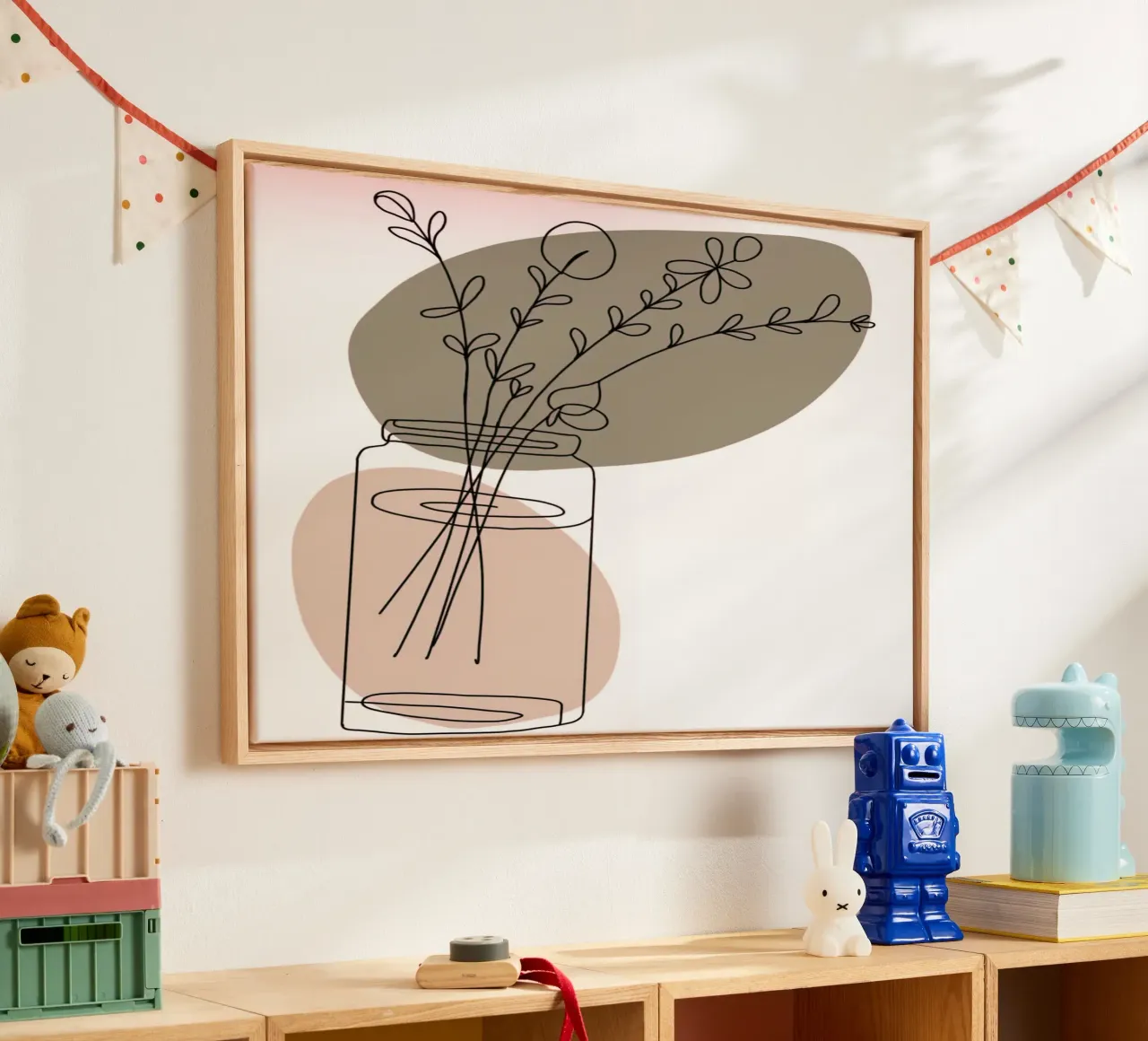 shape shadow vase tela con Cornice a cassetta da carsa