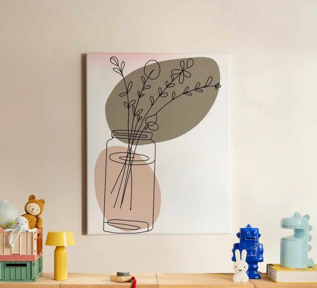 shape shadow vase tela con Cornice a cassetta da carsa
