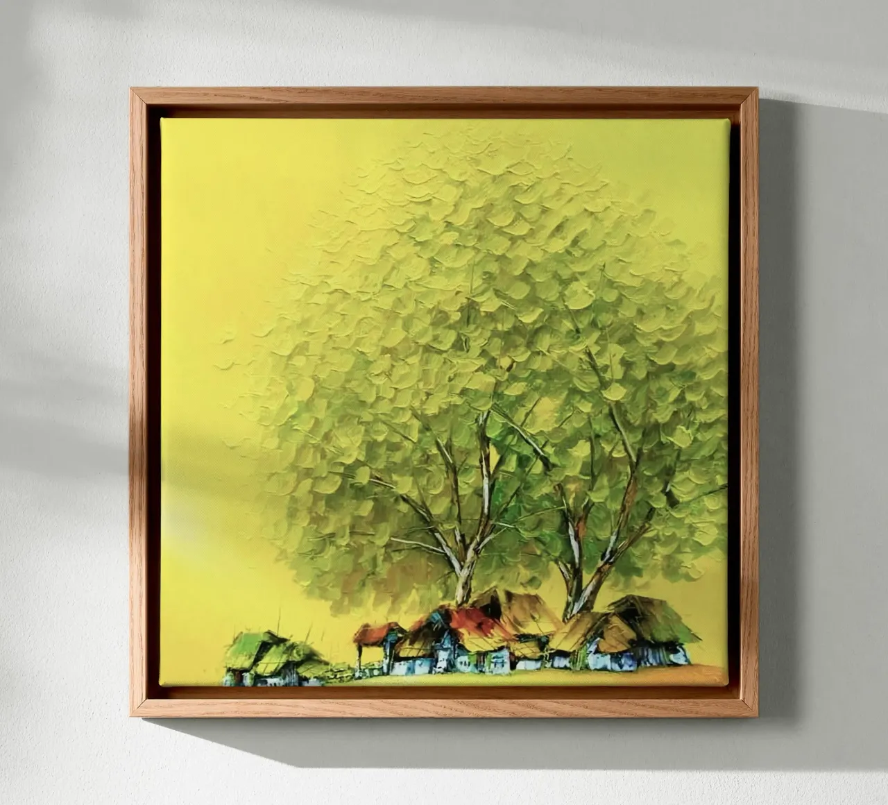 big shadow tree canvas with Floater frame by kichin
