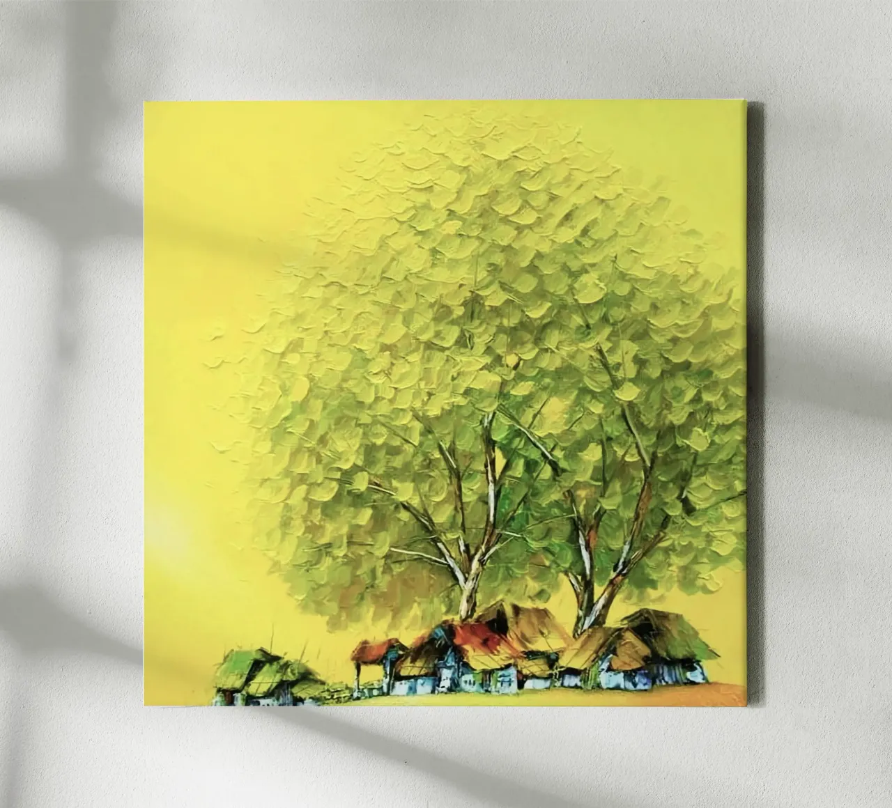 big shadow tree canvas with Floater frame by kichin