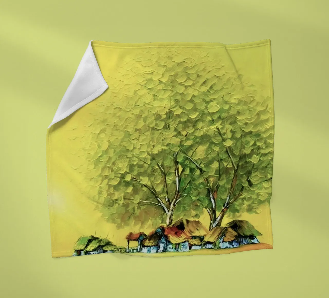 big shadow tree coperta in pile da kichin