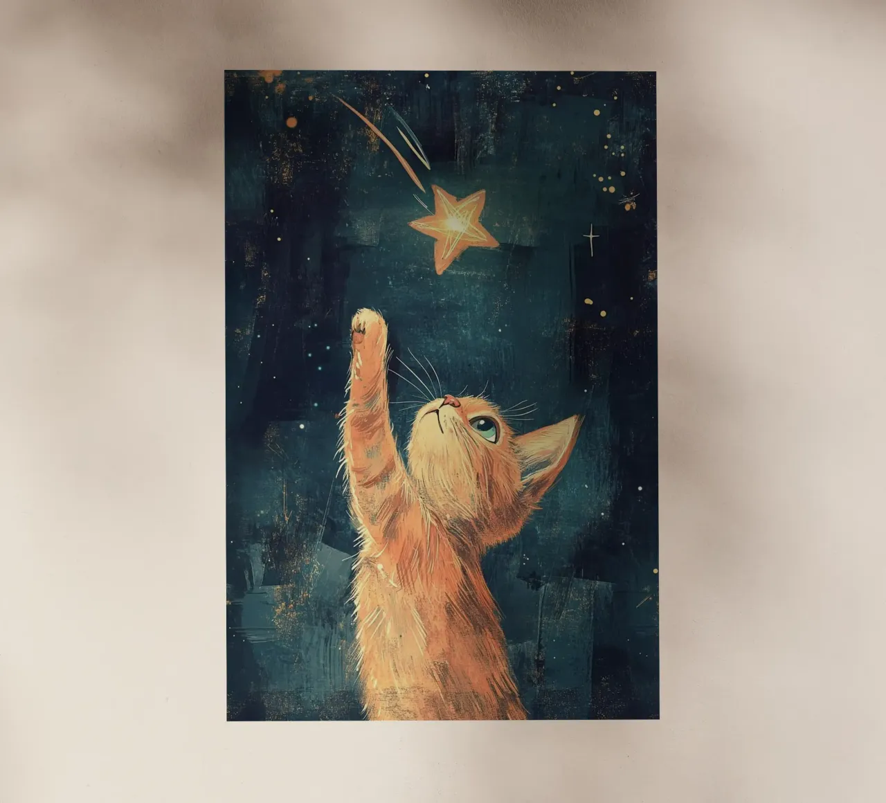 cat play with stars pellicola backlit da Good days