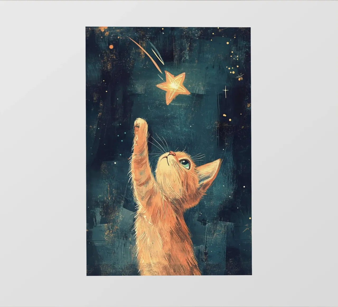 cat play with stars pellicola backlit da Good days