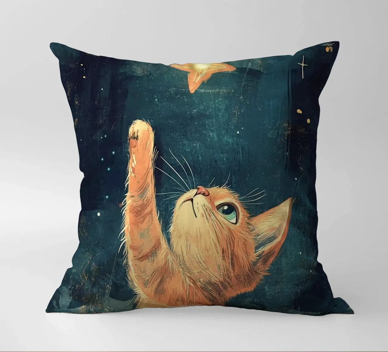 cat play with stars cuscino da Good days