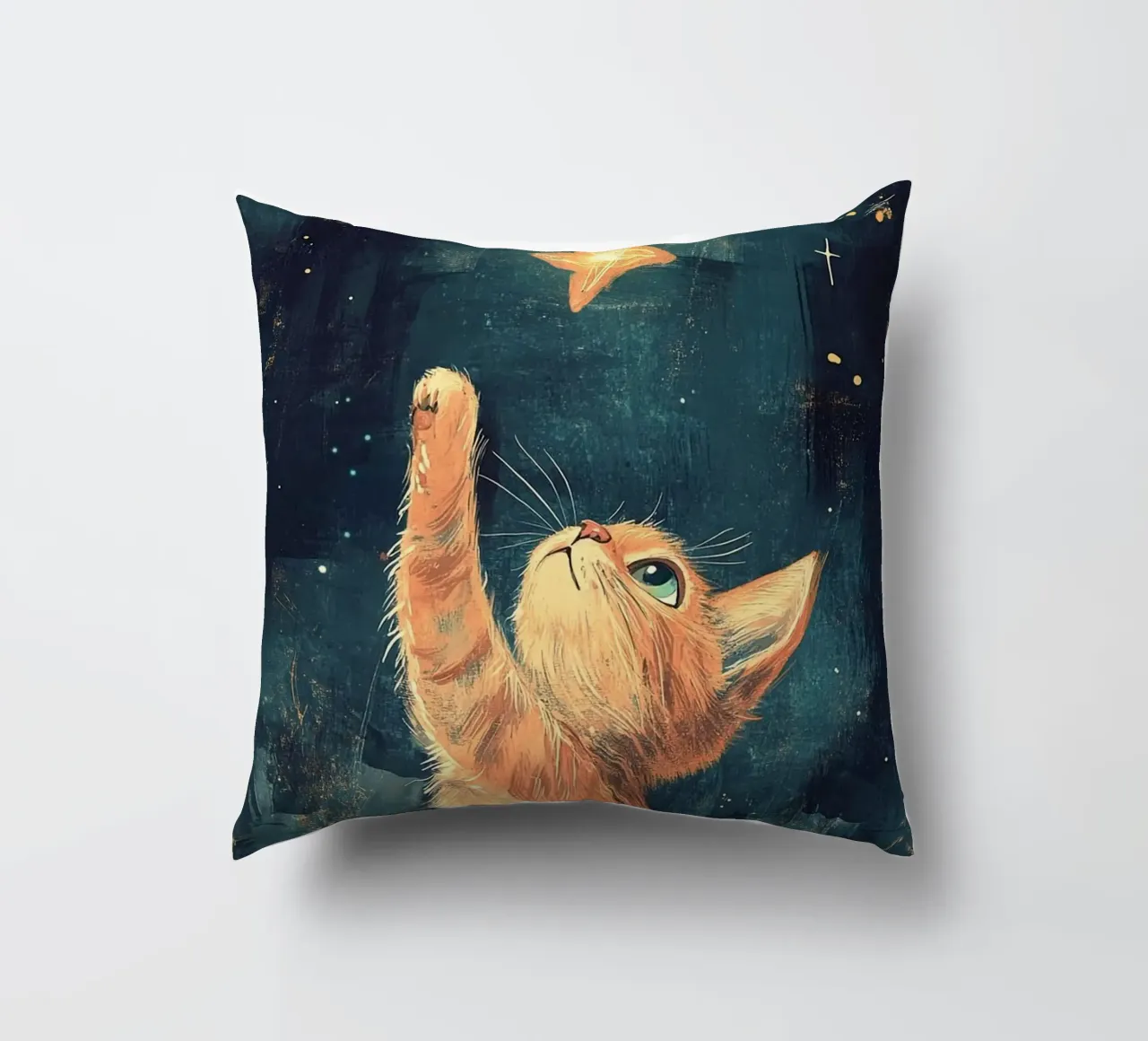 cat play with stars cuscino da Good days