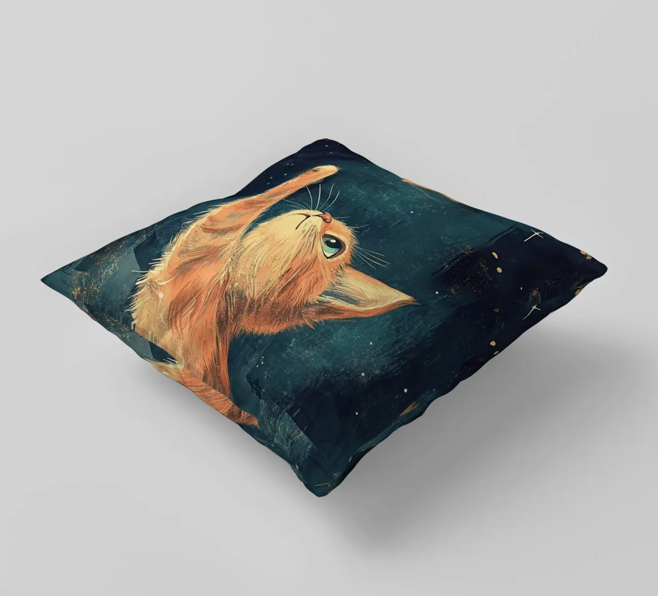 cat play with stars cuscino da Good days