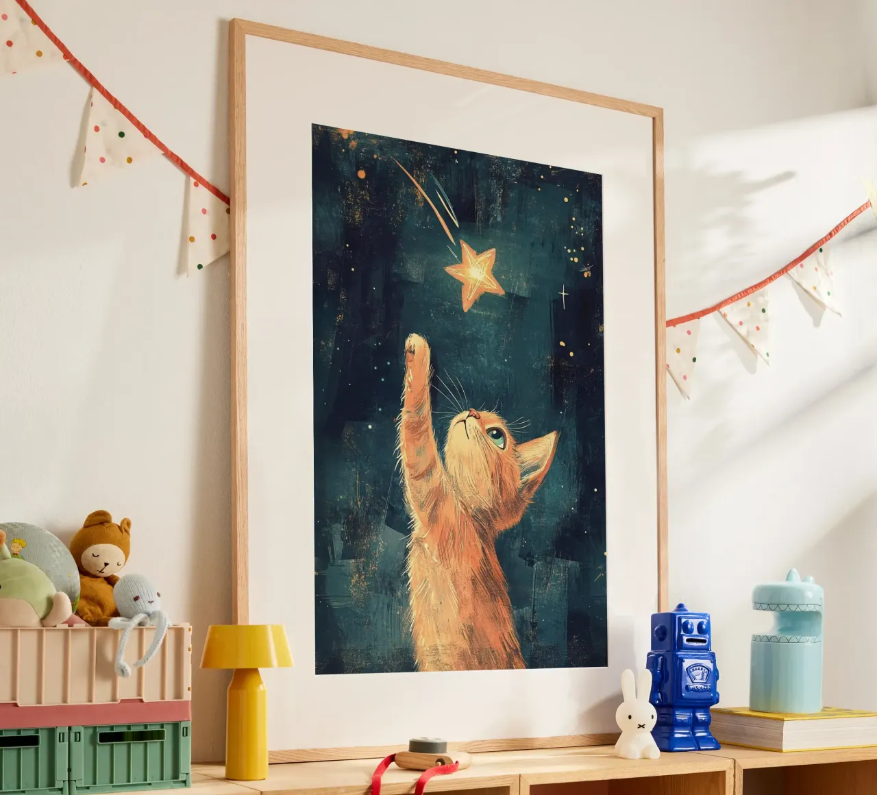 cat play with stars poster da Good days