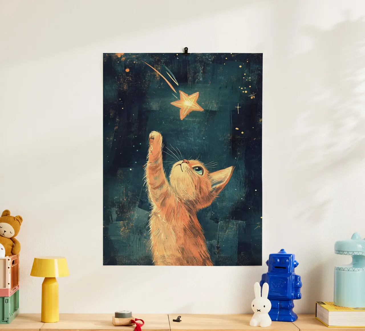 cat play with stars poster da Good days