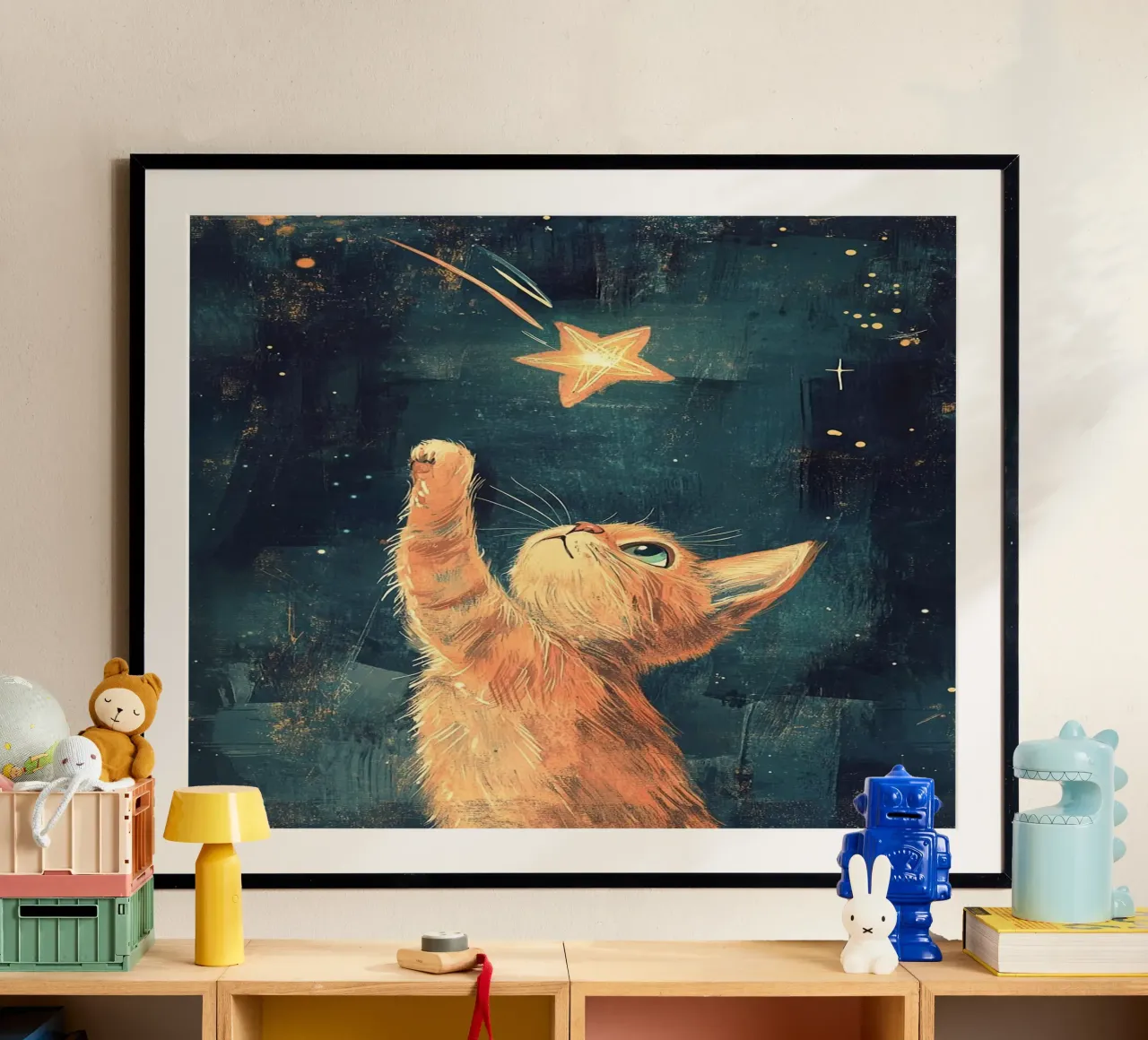 cat play with stars poster da Good days