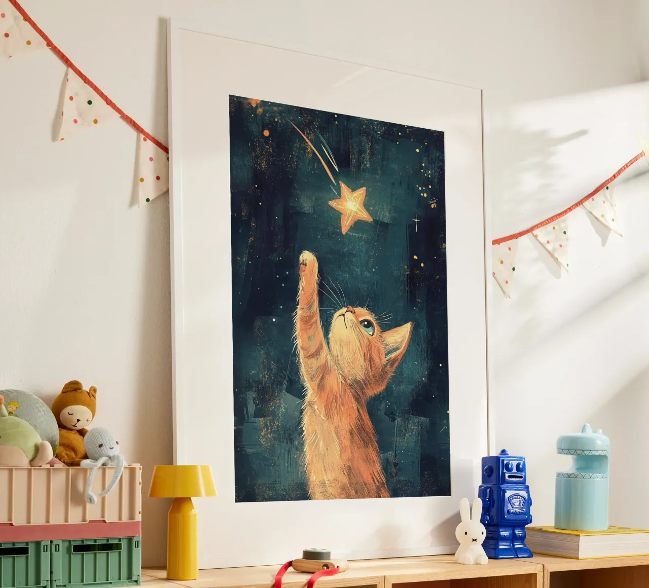 cat play with stars poster da Good days