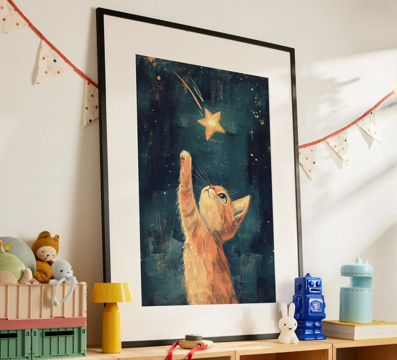 cat play with stars poster da Good days