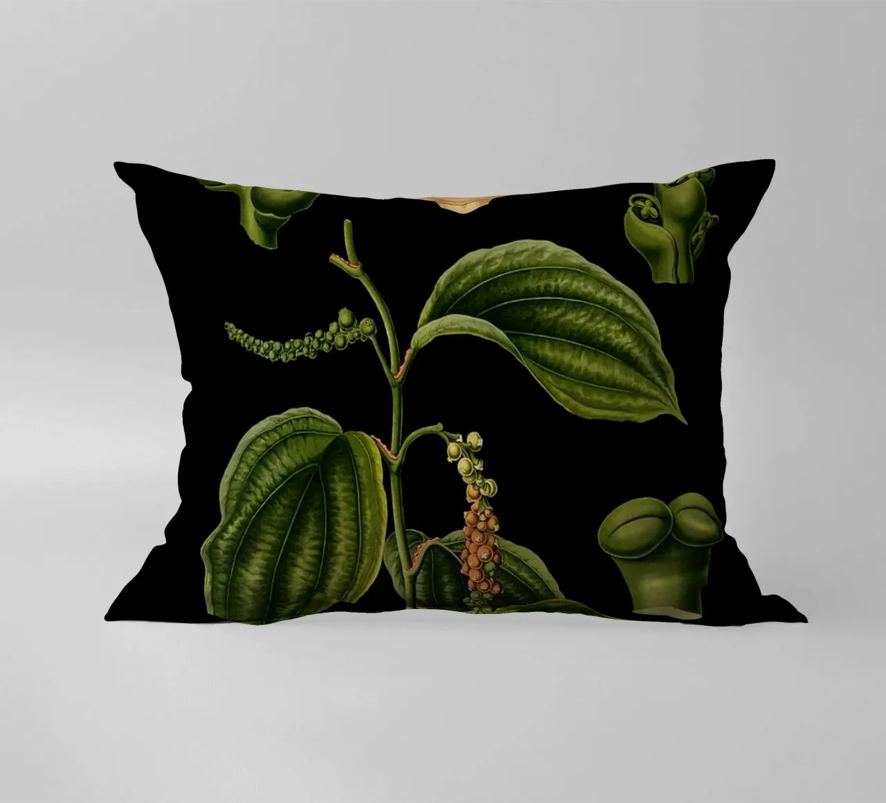Vintage Bollmann 3 Schwarzer Pfeffer cuscino da Vintage Print Collection