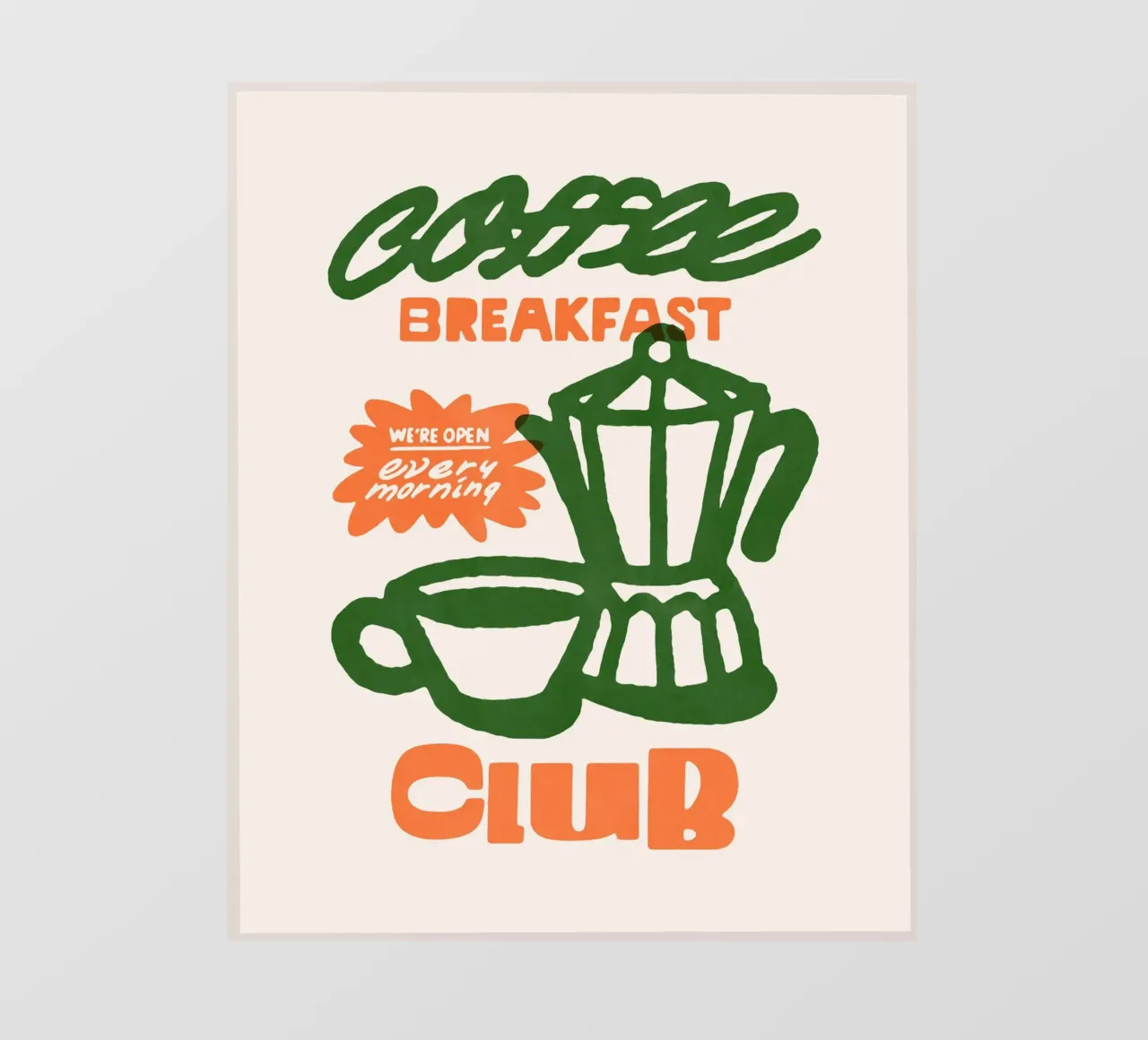 Coffee Breakfast Club PVC Plane von illusthera