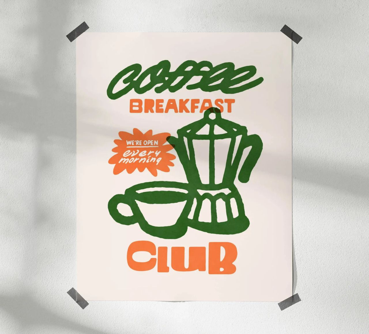 Coffee Breakfast Club poster by illusthera