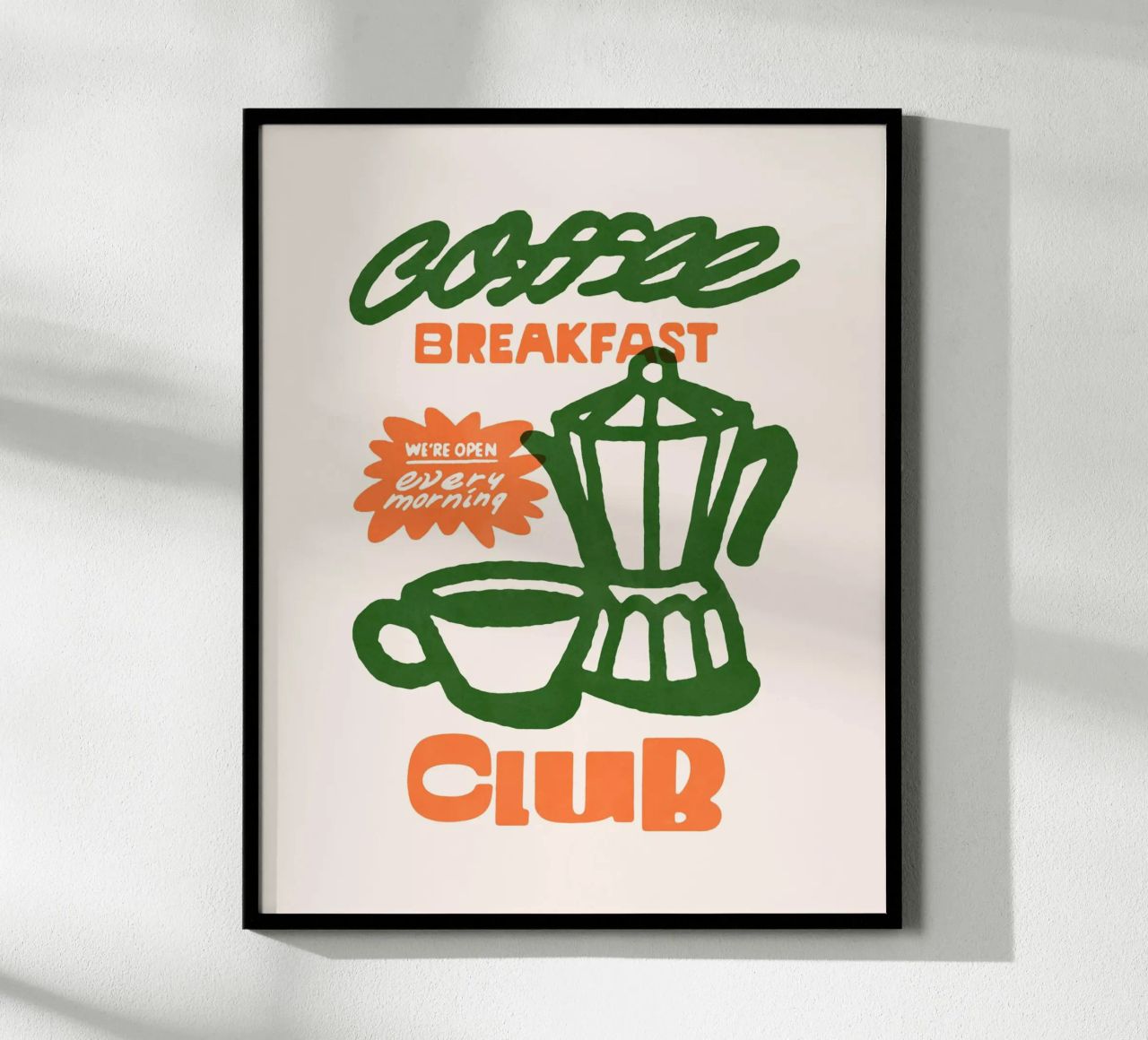 Coffee Breakfast Club poster by illusthera