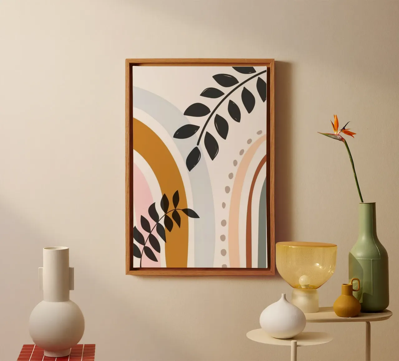 line balance branch tela con Cornice a cassetta da Good days