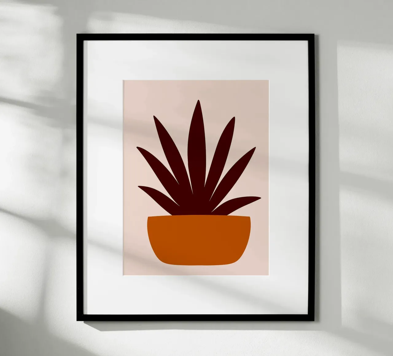 Illustrazione minimalista di una pianta in vaso poster da Amelia Roy