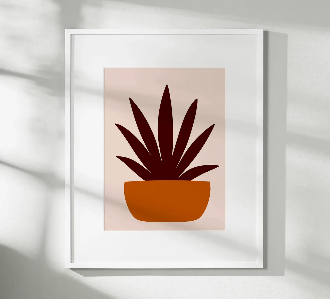 Illustrazione minimalista di una pianta in vaso poster da Amelia Roy