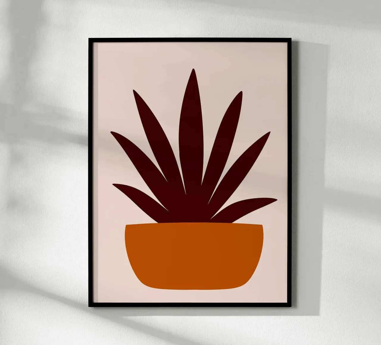 Illustrazione minimalista di una pianta in vaso poster da Amelia Roy