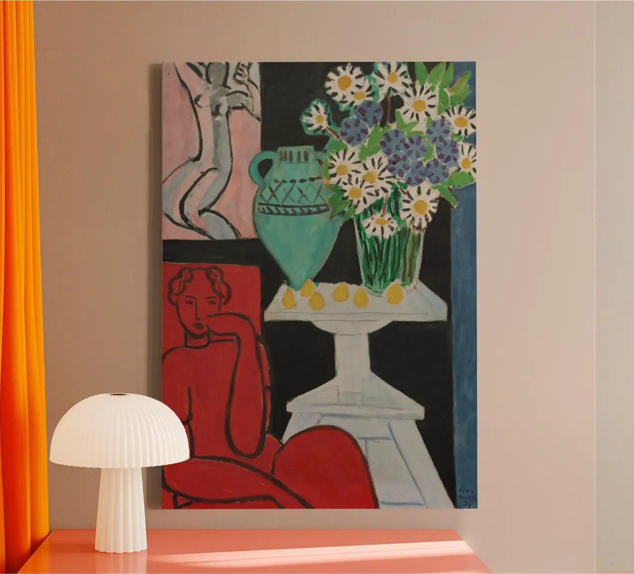 mooie zittende vrouw pose canvas met Baklijst van briyan shop