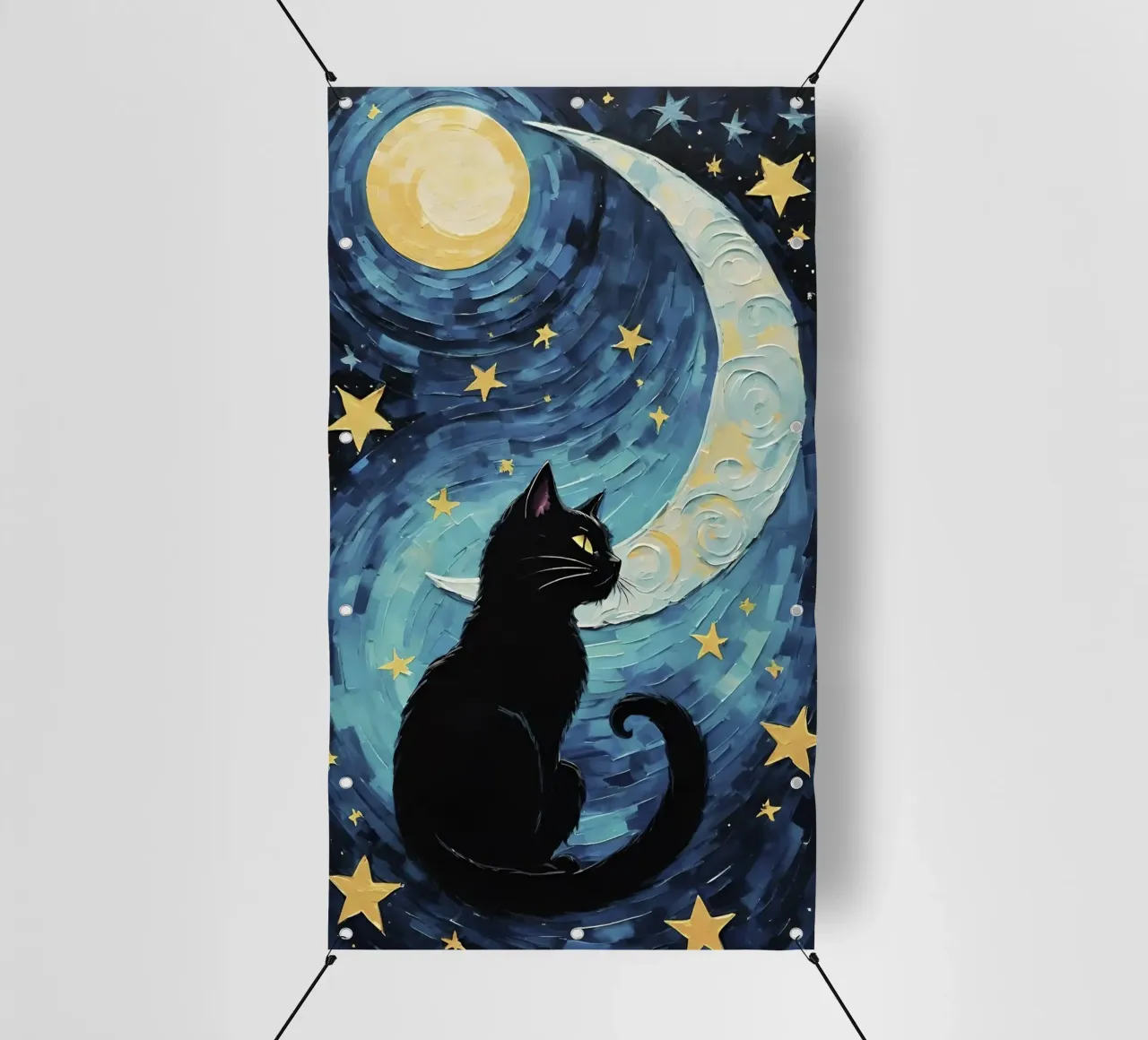 cat and moon telo in pvc da miracle