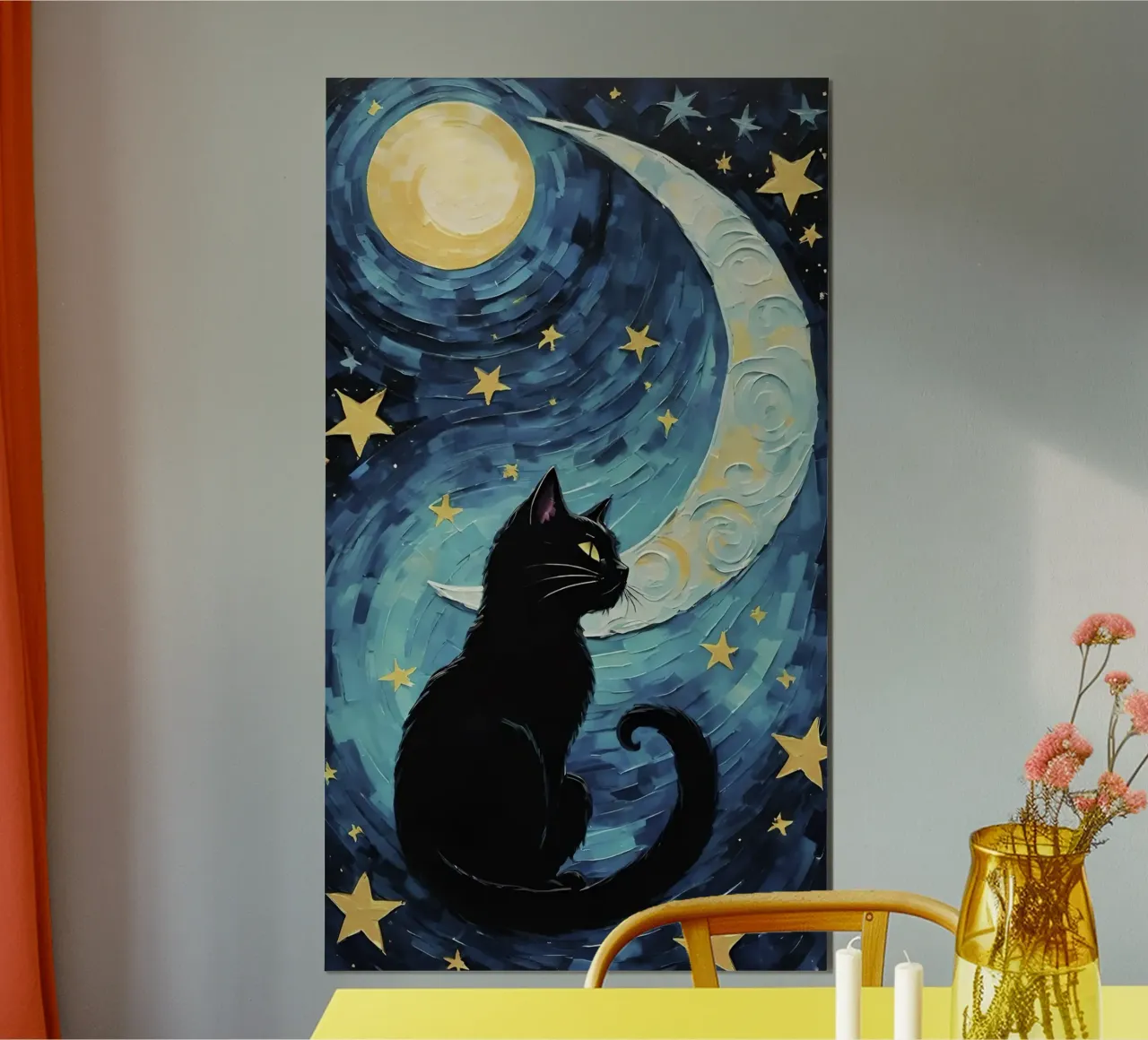 cat and moon poster da miracle