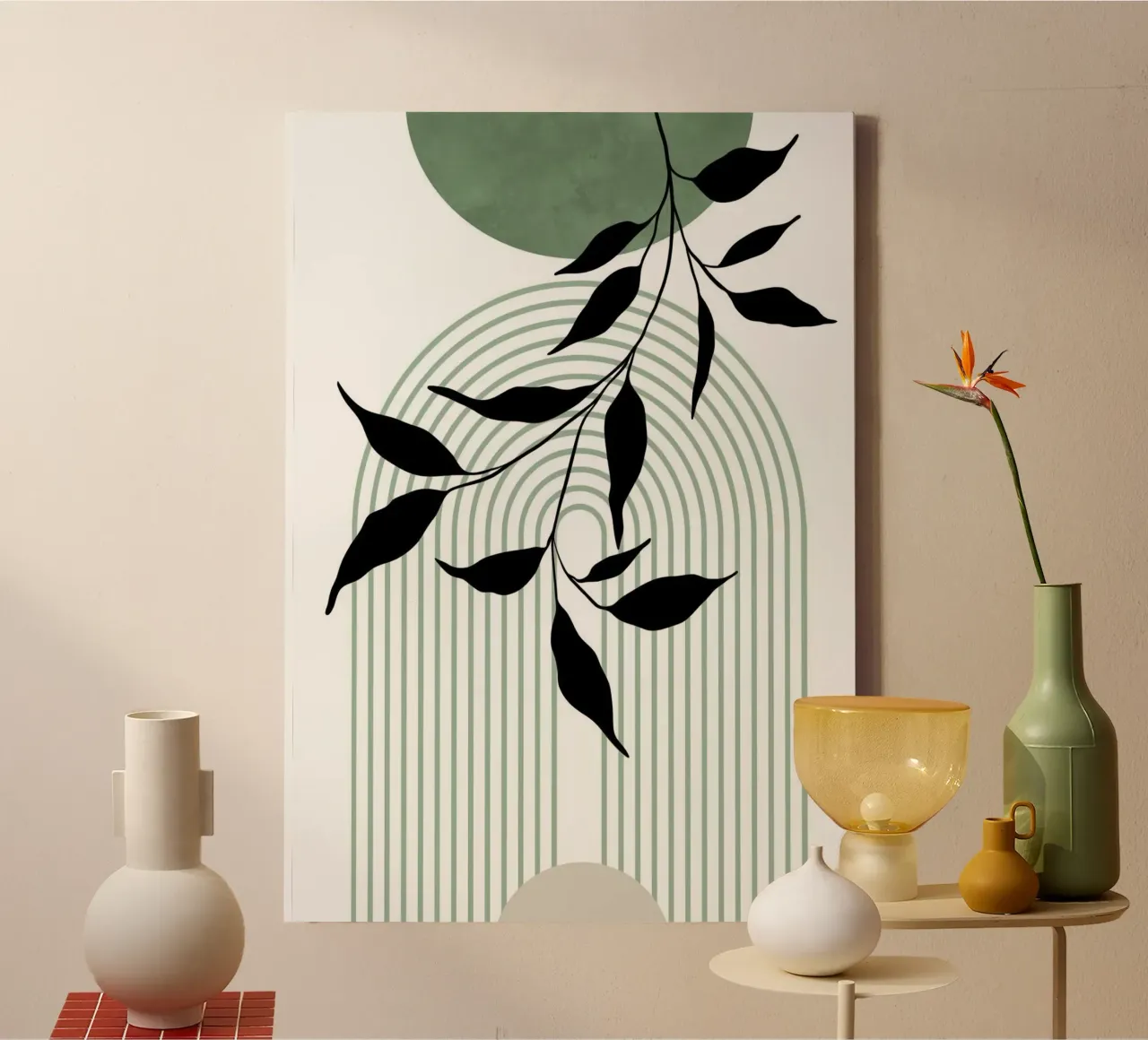 circle line minimal canvas met Baklijst van lifeline