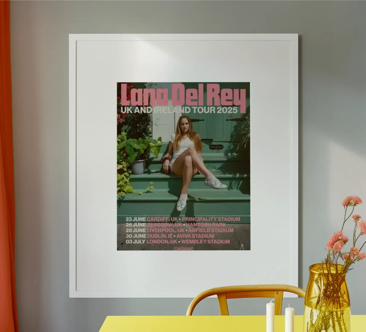 Lana Del Rey 2025 Tour poster da Zach shop