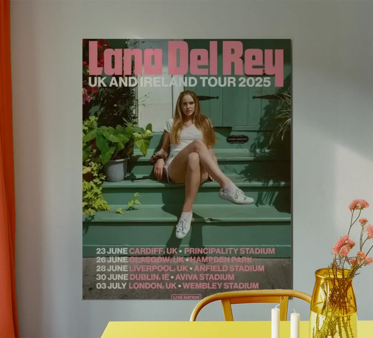 Lana Del Rey 2025 Tour poster da Zach shop