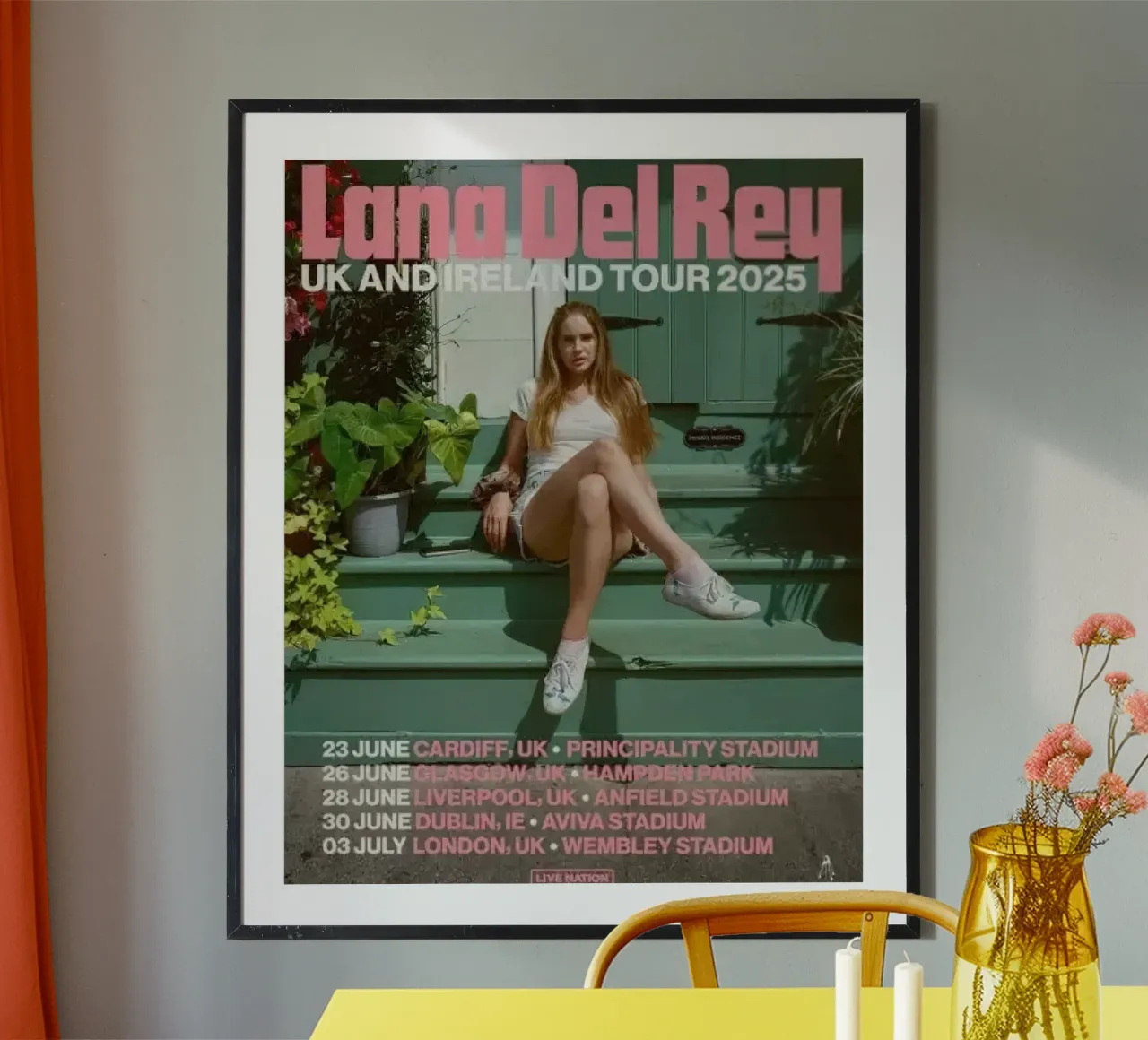 Lana Del Rey 2025 Tour poster da Zach shop