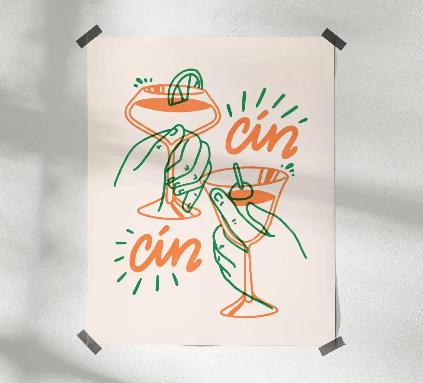 Cin Cin poster da illusthera
