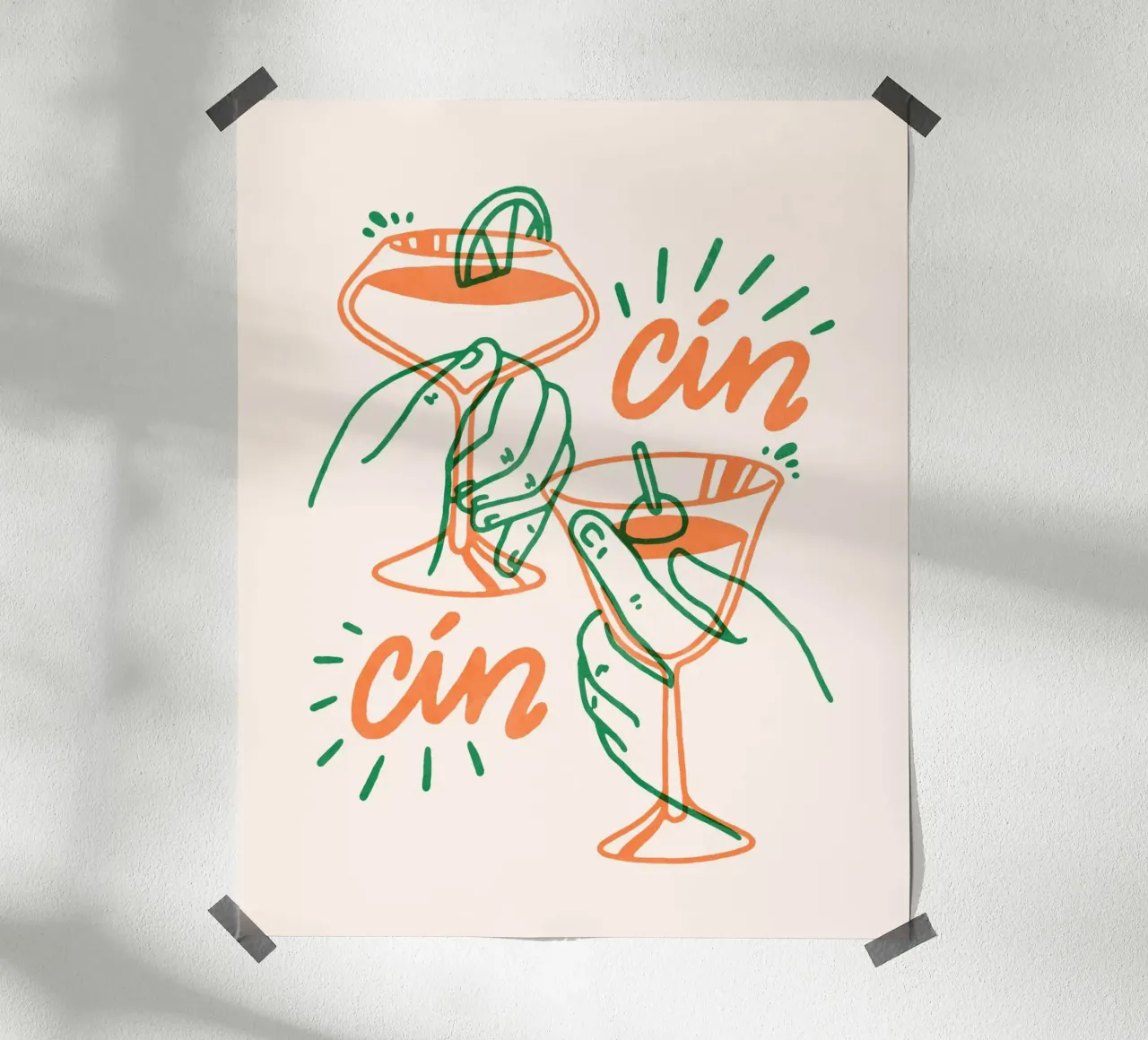 Cin Cin poster da illusthera