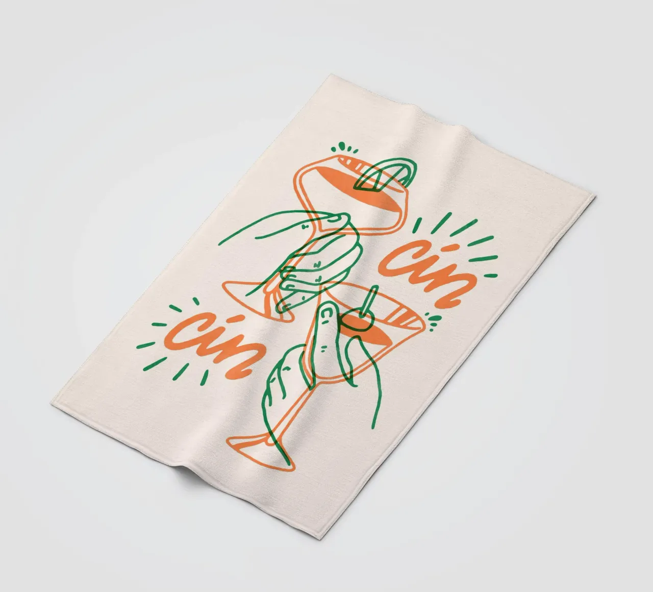 Cin Cin fleece blanket by illusthera