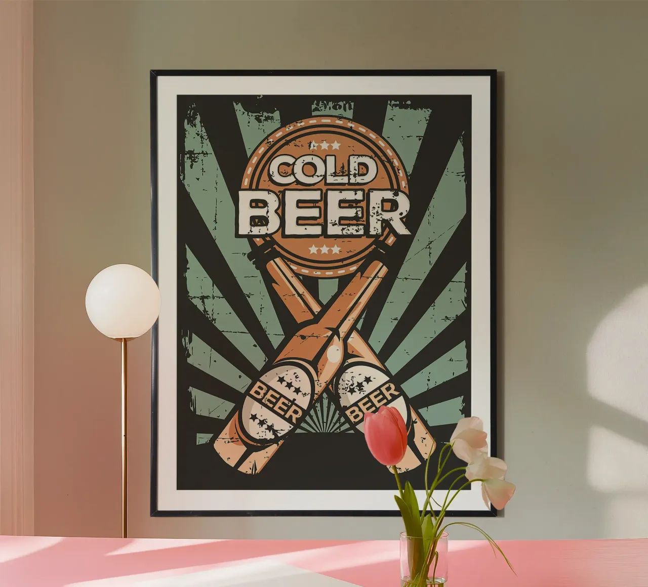 Poster vintage sulla birra fredda poster da Hannah Meyer