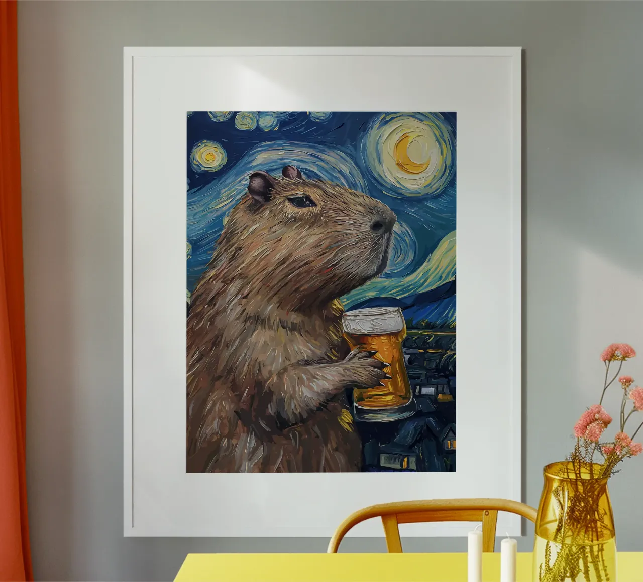 Capibara Notte stellata poster da Hannah Meyer